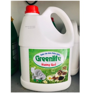 Nước rửa chén thiên nhiên Greenlife hương quế 4L