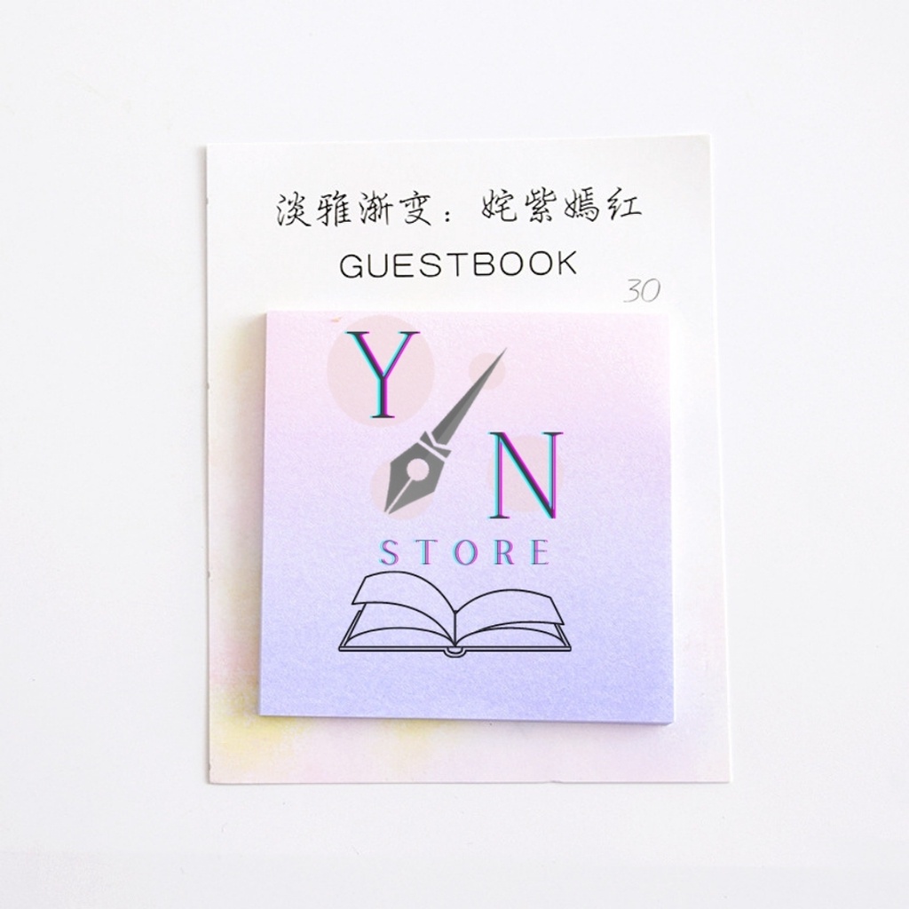 Giấy Note Guestbook Đa Sắc 30 Tờ