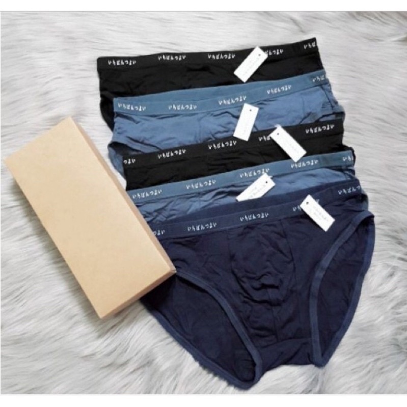 Hộp 5 Quần Sịp Nam Chéo Cotton Xuất Nhật