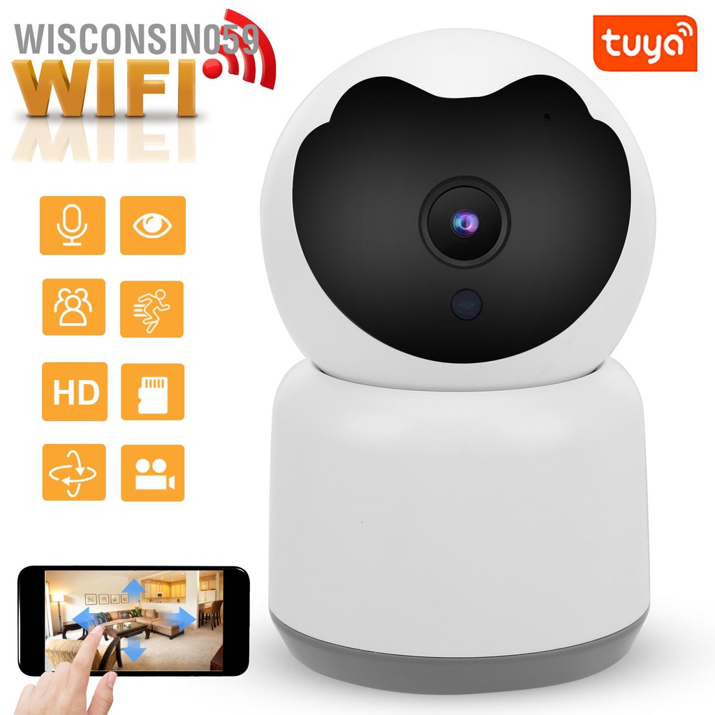 Hình ảnh Wisconsin059 Camera an ninh thông minh 3MP 2.4G WiFi Pan / Tilt IR LED AI Phát hiện chuyển động của con người Cam trong nhà cho TUYA 100‑240V #6