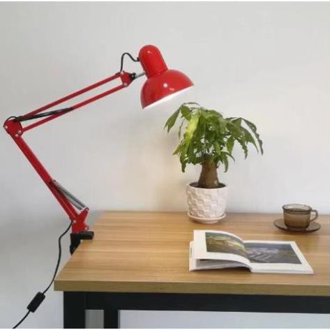 Đèn kẹp bàn chao 15.5cm Đen TẶNG bóng LED