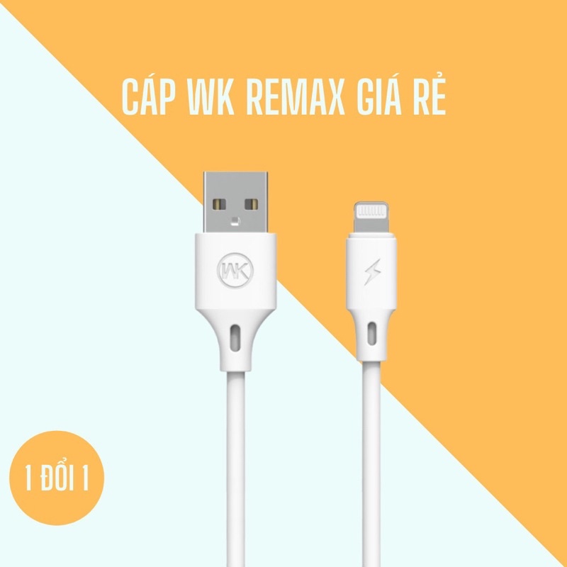 Cáp sạc Iphone Remax tất cả các đời máy - Bảo hành 1 đổi 1