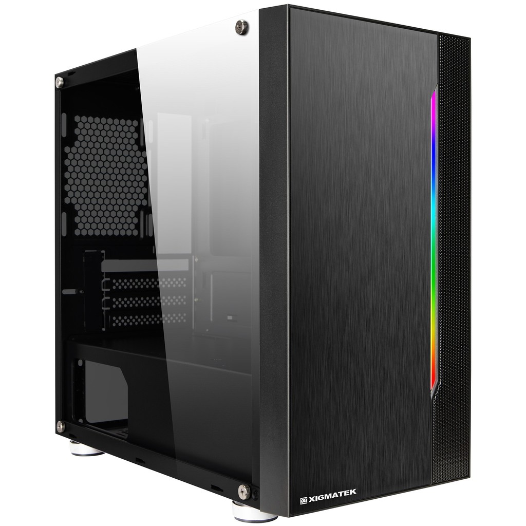 Vỏ case máy tính Xigmatek Gemini | Kính cường lực | Hỗ trợ lắp main M-ATX, RGB STRIP