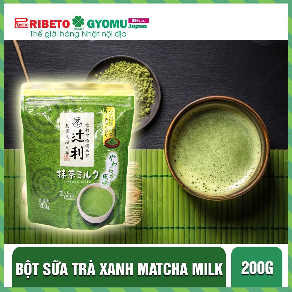 Bột sữa trà xanh Matcha Milk 200g - hàng nội địa Nhật Bản