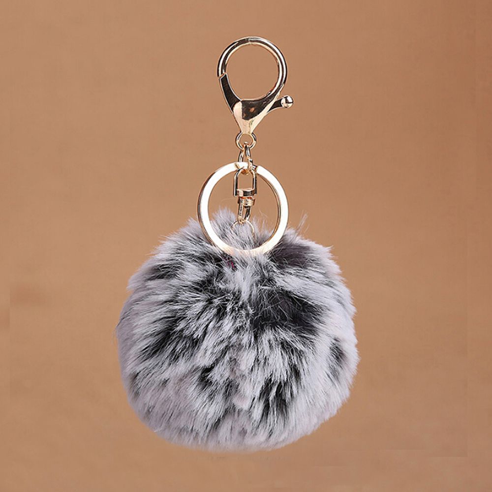 Móc khóa hình cục bông nhiều màu sắc dễ thương