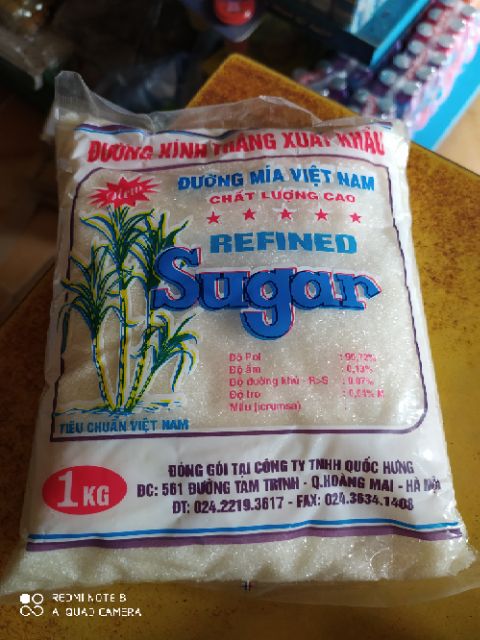 Đường kính trắng vàng xuất khẩu gói 950g