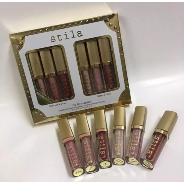 SET GEL NHŨ MẮT KIM TUYẾN 6 CÂY STILA
