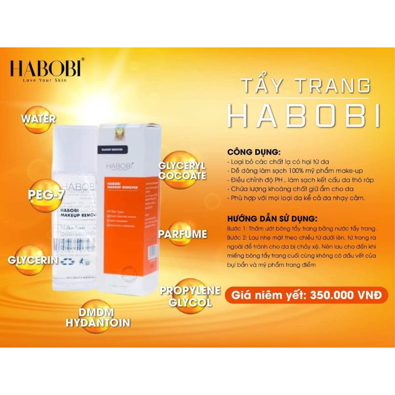 Tẩy trang siêu lành tính HABOBI chính hãng