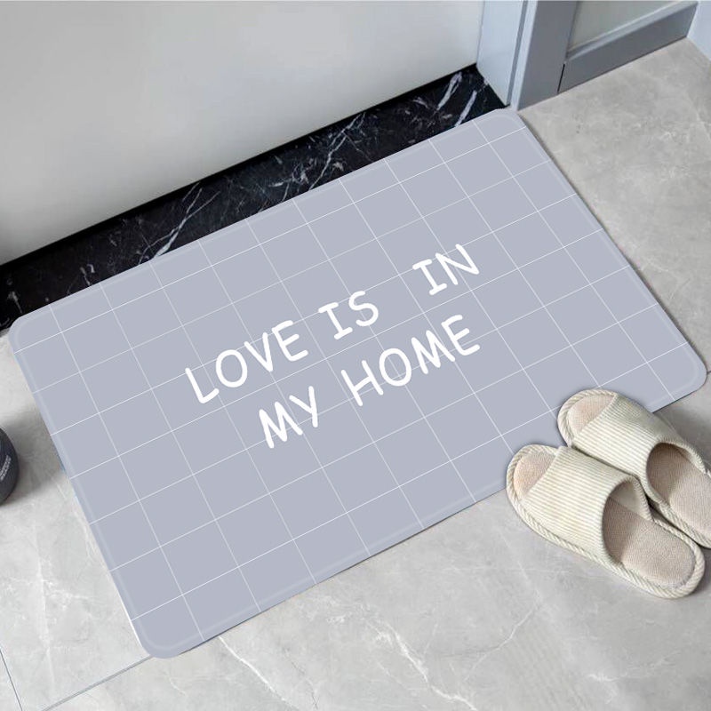 Thảm lót cửa chùi chân Vải Flannel Thấm Hút Tốt Chống Trượt Nhanh Khô Tiện Dụng