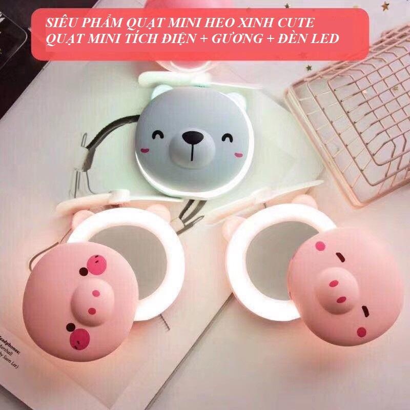 Bộ Quạt Heo Kèm Gương(Hàng Mới Về)