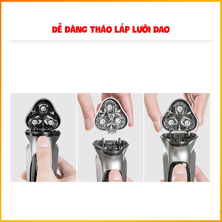 Máy cạo râu Xiaomi ENCHEN Blackstone -Đầu dao nổi 3D an toàn, chống gỉ -Dao cạo tự mài sắc-Sạc pin tiện dụng- Mianz