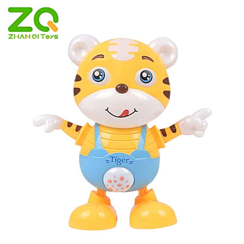 Đồ chơi robot nhảy múa Zhan Qi Toys hình hổ phát đèn và nhạc giáo dục sớm vui nhộn dành cho bé