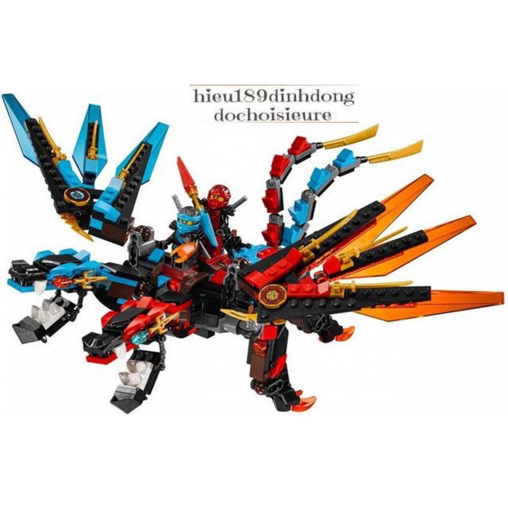 Lắp ráp xếp hình NOT Lego Ninjago movie 70627 Lepin 06041 SY861 Lele 31022 Bela 10584 : Lò Luyện Sức mạnh của rồng 2 đầu