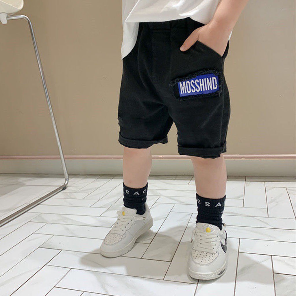 Quần Short JEAN MOSHINO Cho Bé, Quần Đùi Bé Trai Hàng Xuất Dư Chất Bò Mềm - LILA KIDS