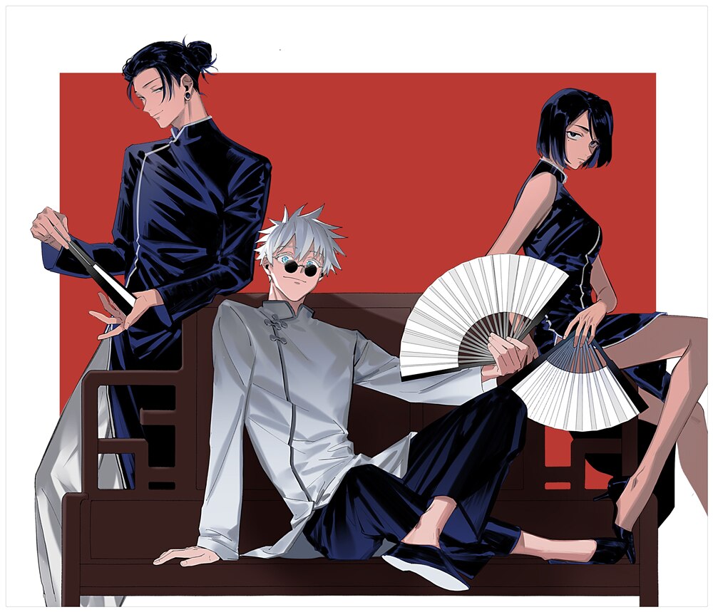 Tranh Đính Đá 5D Tự Làm Hình Jujutsu Kaisen Kích Thước 40X30Cm