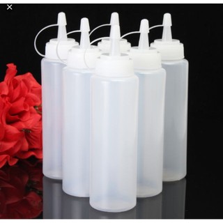 Bộ 3 chai nhựa đựng sốt 480ml - màu trắng