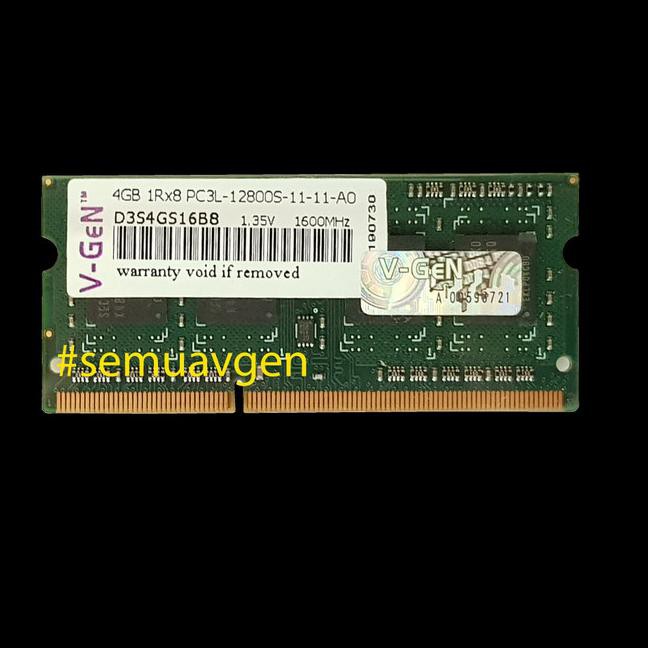 Sodimm Ddr3 4gb Pc-12800 / 1600mhz Ddr3L 4 Gb 1600 Mhz V-Gen Platinum - Ddr3L Volt