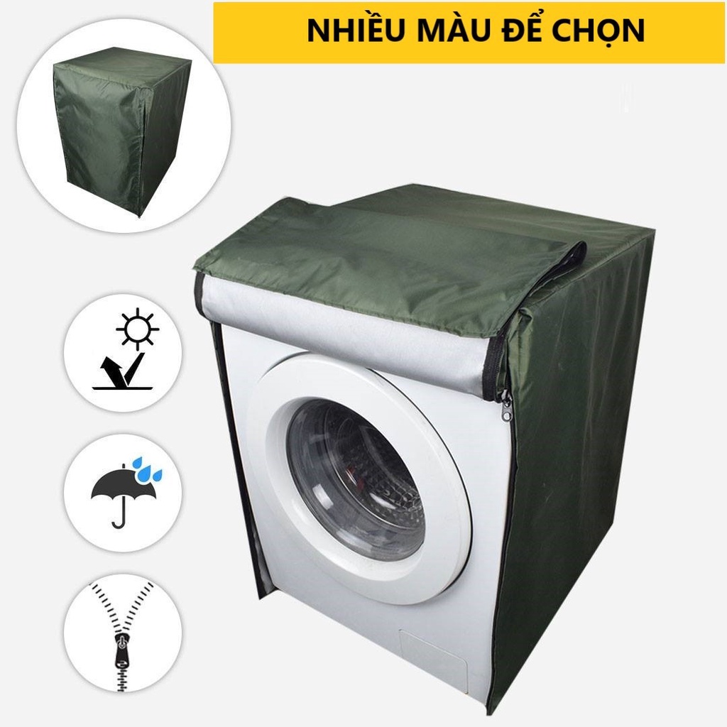 Vỏ Bọc Máy Giặt, Áo Trùm Máy Giặt Cửa Ngang Cửa Trước Chống Thấm Nước Chống Nắng Vải Dù Bền Cao Cấp Nhiều Size