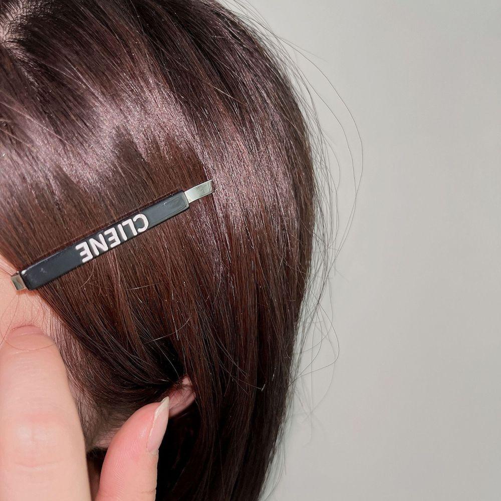 IVORY Kẹp Tóc In Chữ Phong Cách Retro Hàn Quốc Thanh Lịch Cho Nữ