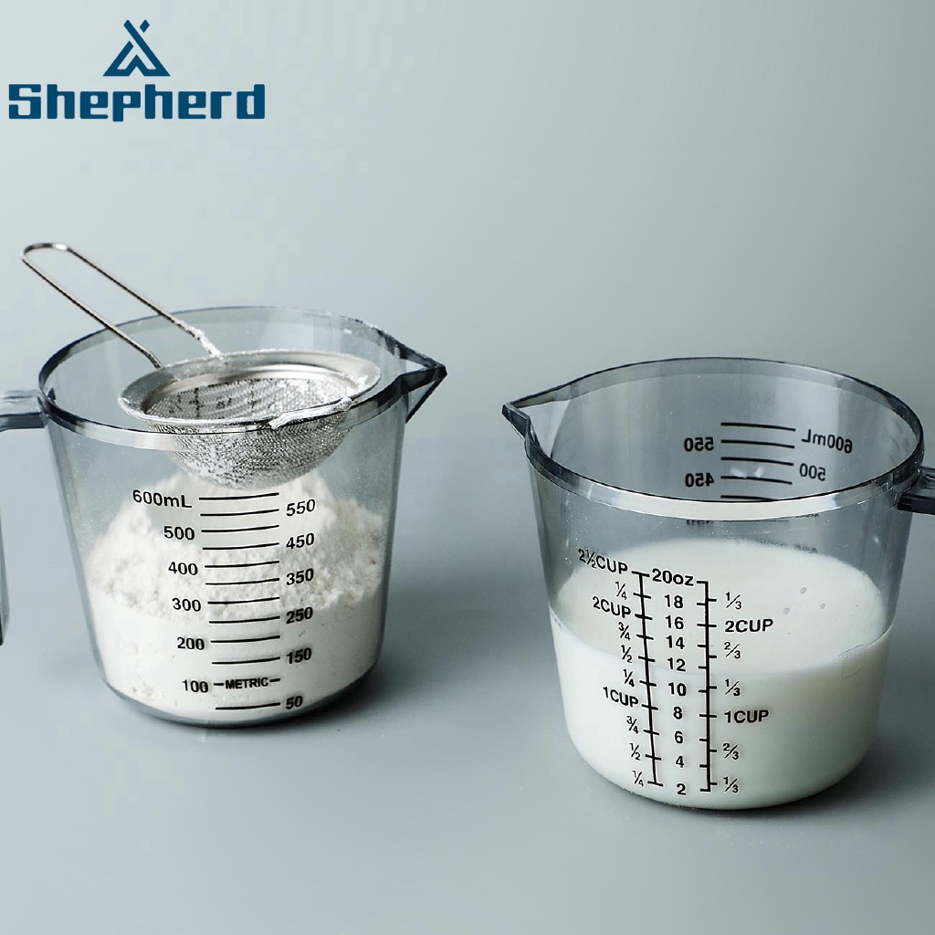 Cốc Đong Shepherd Có Vạch Chia 600ml Chịu Nhiệt Tiện Dụng Khi Nướng Bánh