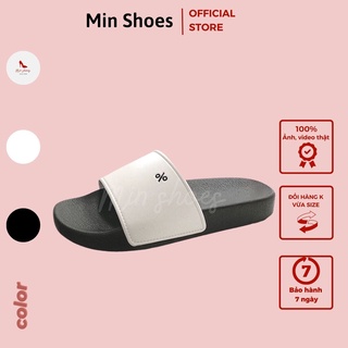 Dép ulzzang unisex quai ngang họa tiết phần trăm độc lạ phong cách trẻ trung (D6)