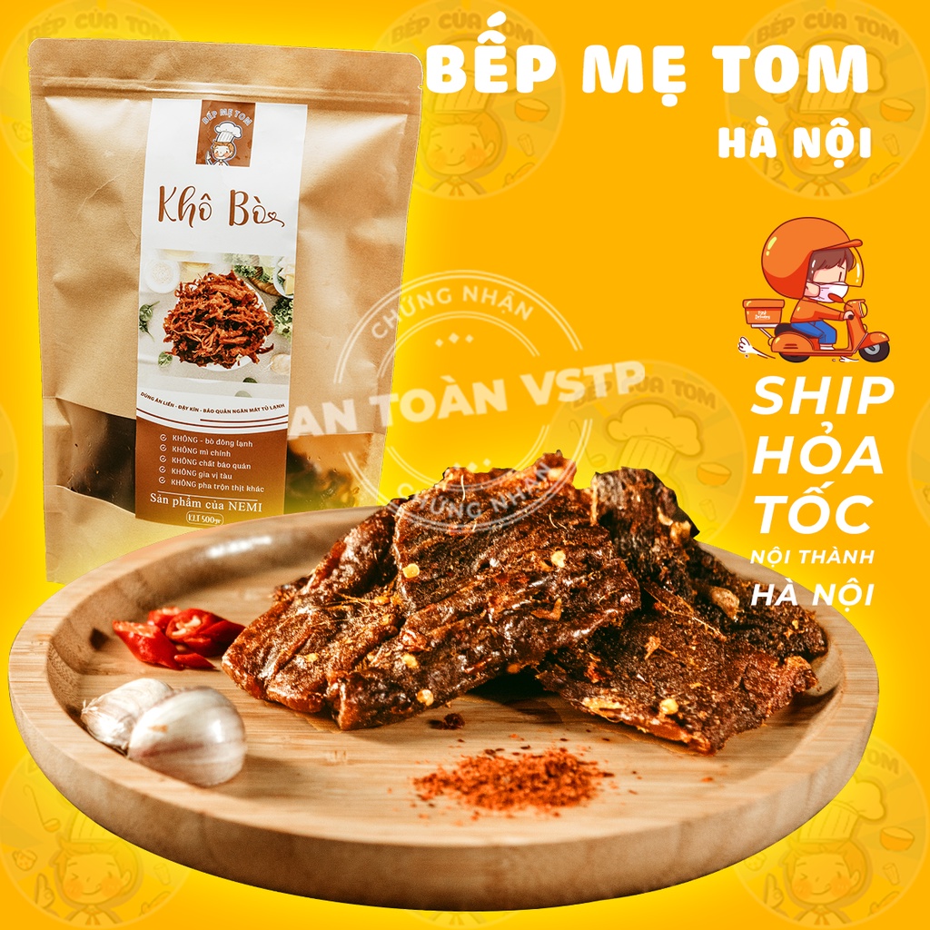 Đồ Ăn Vặt Bò Khô Nguyên Miếng 500g Bếp Mẹ Tom | BigBuy360 - bigbuy360.vn