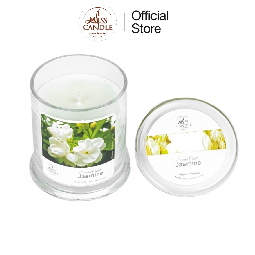 Nến thơm hũ Miss Candle NQM3414 Jasmine (Hương hoa nhài)