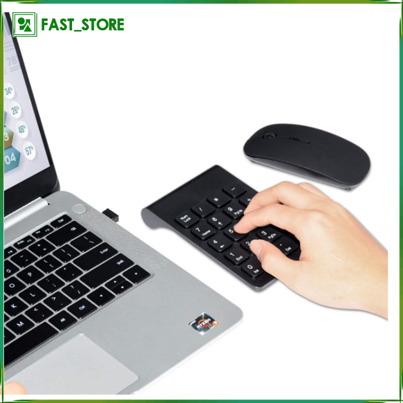 Bàn Phím Số Mini Không Dây 2.4ghz 18 Phím Cho Laptop / Pc | BigBuy360 - bigbuy360.vn