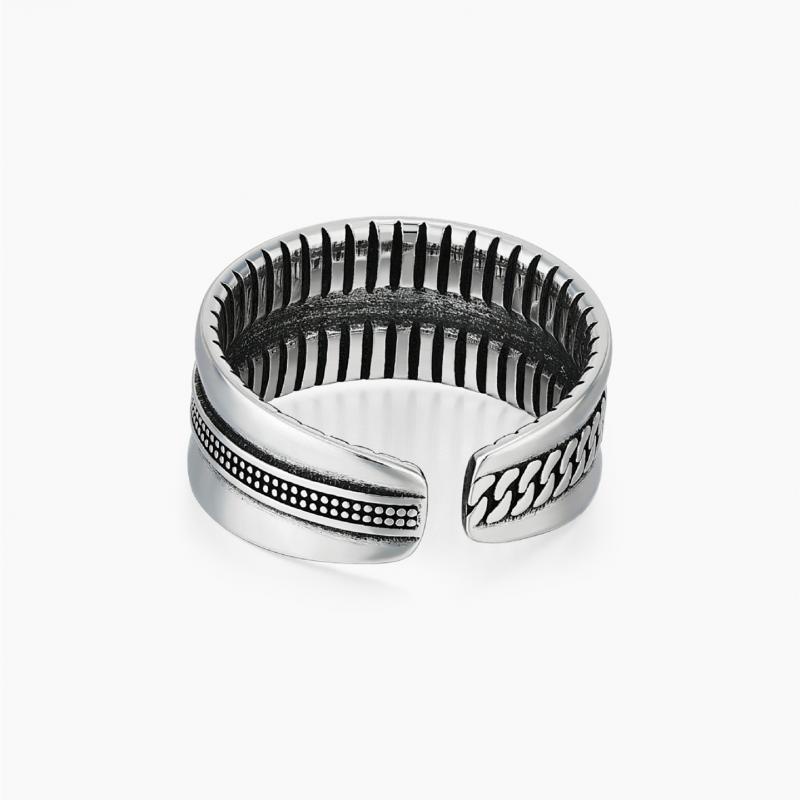 Nhẫn Mở Chữ T Có Thể Điều Chỉnh Phong Cách retro Sáng Tạo Thời Trang Mới Cho Nam