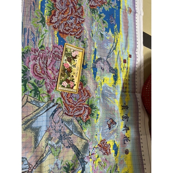 THÊU KÍN - tranh thêu chữ thập hoa CHƯA THÊU