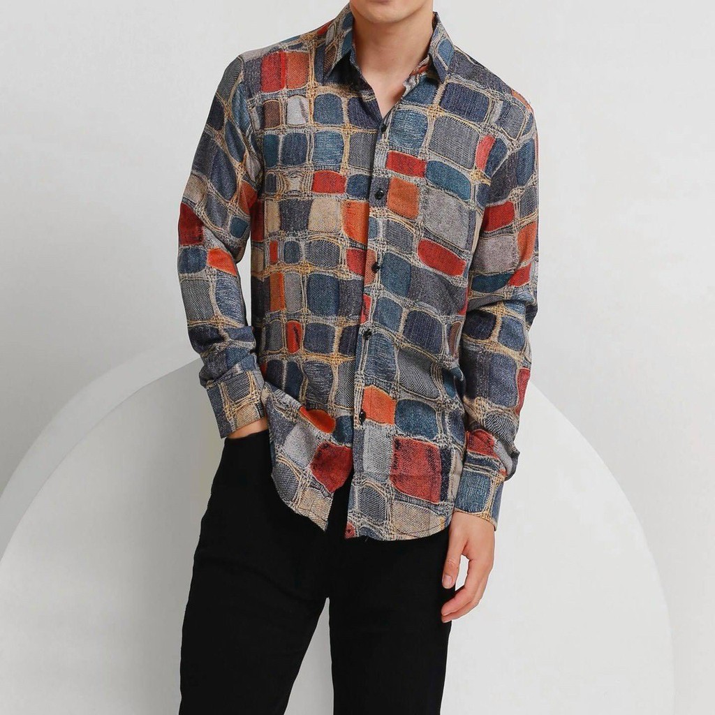 ÁO SƠ MI NAM DÀI TAY HỌA TIẾT RỰC RỠ SIÊU ĐẸP DÀNH CHO GIỚI TRẺ