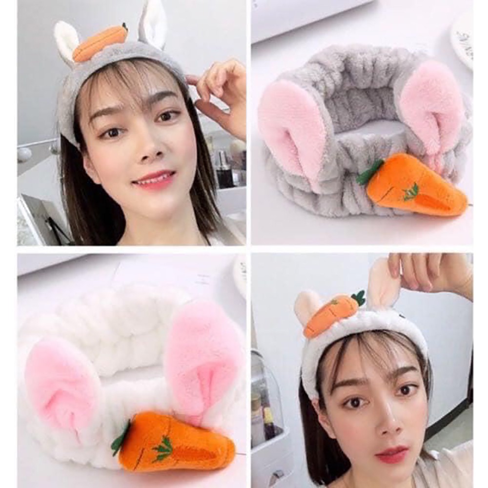 Băng đô tai thỏ carrot xinh xắn cho bạn gái