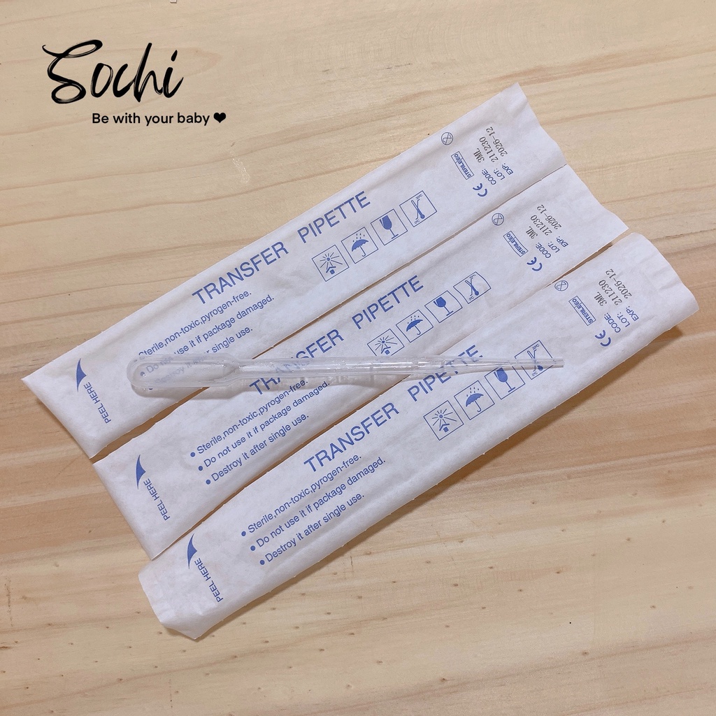 Combo 10 ống bón sữa chống sặc tiệt trùng 3ml cho bé