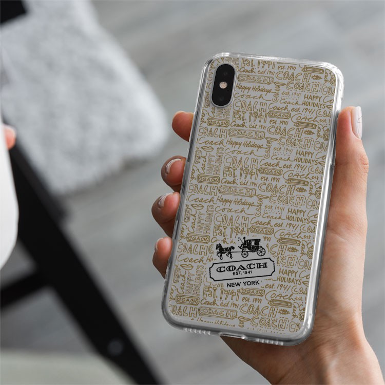 Ốp lưng thương hiệu Coach nền chữ nhí Iphone 7/7Plus/8/8Plus/X/Xs/Xs Max/11/11 Promax/12/12 Promax 35