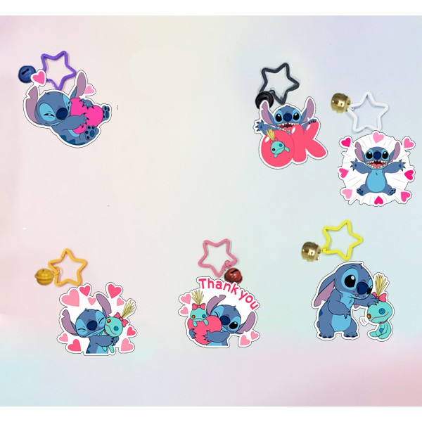 Móc khoá stitch dẹt vòng MKI18 móc khoá cute móc khoá dễ thương