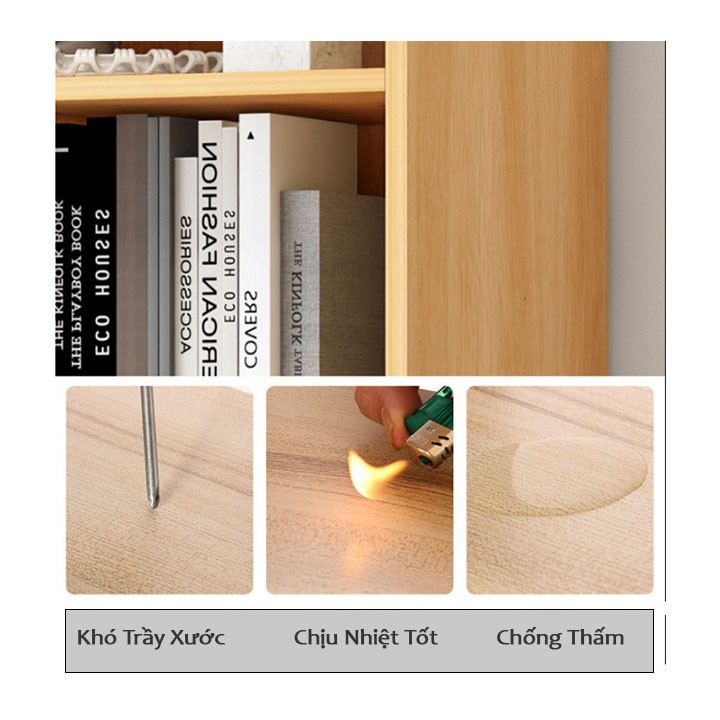 Tủ Kệ Sách Gỗ Đẹp Hiện Đại Đa Tầng FIVO KBT31, Chất Liệu Gỗ MDF Và HMR Chống Ẩm Cực Tốt Hàng Cao Cấp