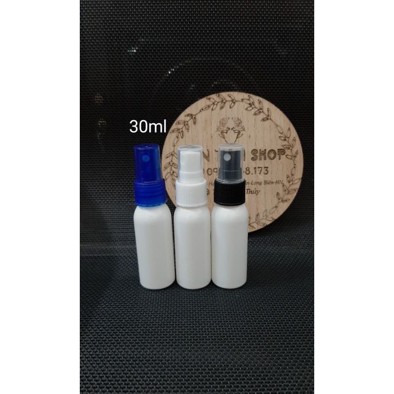 Chai nhựa trắng 30ml đầu xịt phun sương