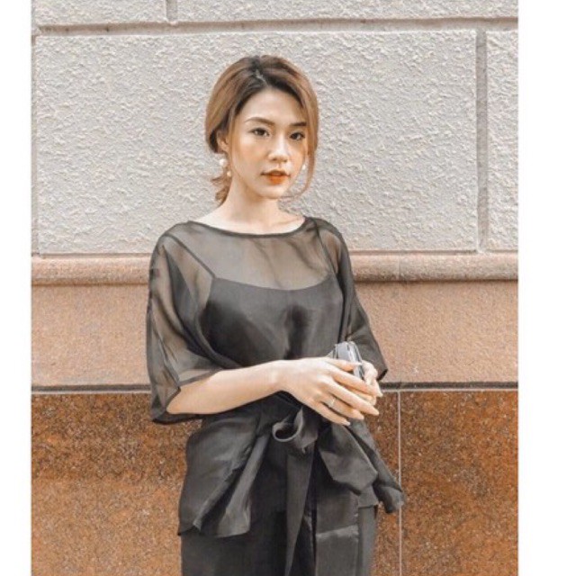 Đầm ngắn lưới ren nơ buộc eo xoè công chúa - Order taobao quảng châu