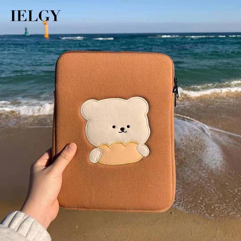 Túi đựng máy tính IELGY in họa tiết gấu nâu dành cho nữ