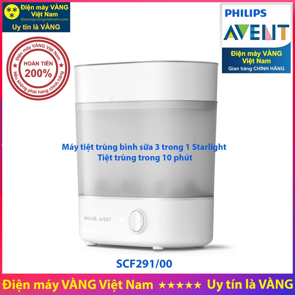 Máy tiệt trùng bình sữa Philips Avent SCF284/02 SCF291/00 SCF293/00 SCF922/03 [Cam kết hàng chính hãng]