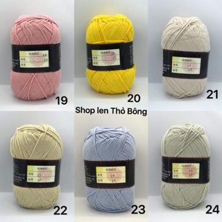 Len milk cotton loại 1 ( bảng màu 02 từ màu 21 đến màu 40)