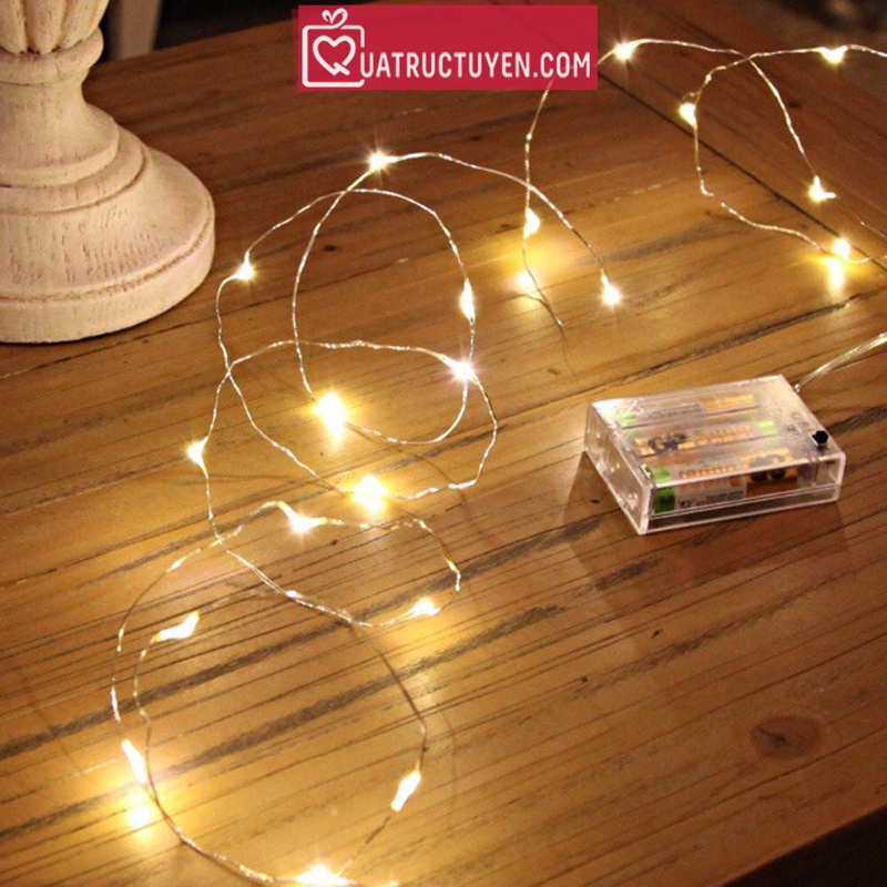 Đèn led trang trí 2.1M chạy pin decor hộp quà, khung ảnh, chụp ảnh ngoài trời