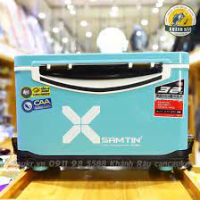 Thùng câu XSamtin 36L màu XANH ĐEN có chân địa hình + Tựa lưng