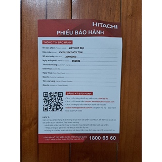 [CVSU20V] [GIAN HÀNG UY TÍN] [HÀNG CHÍNH HÃNG] Máy hút bụi Hitachi CVSU20V