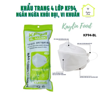 Set 10 chiếc khẩu trang 4 lớp kf94 mask 4d bảo long chống bụi mịn và kháng khuẩn
