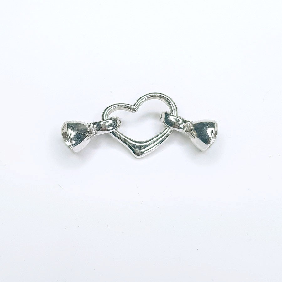 [K15B] Phụ kiện trang sức (DIY) - Chốt khóa móc chéo trái tim làm vòng cổ vòng tay