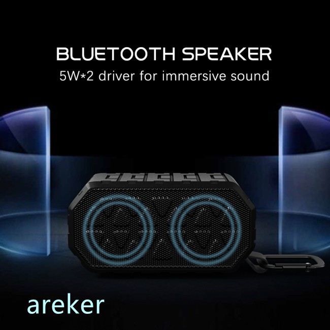 Portable Bluetooth 4.2 Wireless Speaker with Dual 10W Driver Deep Bass Shockproof And Waterproof Hands-Free Speakerphone for Outdoor Beach, Shower And Home