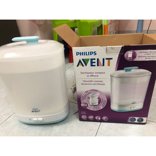 [Thanh lý]New 99,9% Máy Tiệt Trùng Bình Sữa 2in1 Philips Avent SCF922/03