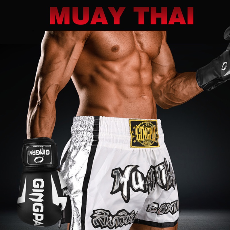 GINGPAI Quần Short Luyện Tập Muay Thái Chuyên Nghiệp Cho Người Lớn