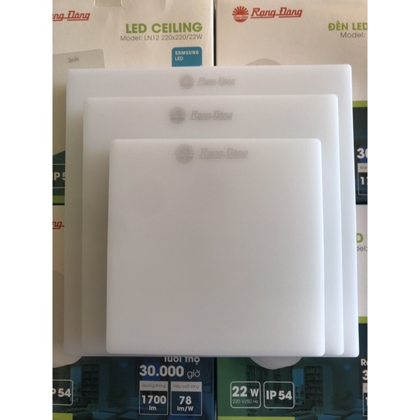 Đèn Ốp Trần Rạng Đông Vuông,  Tròn 12W , 18W , 24W